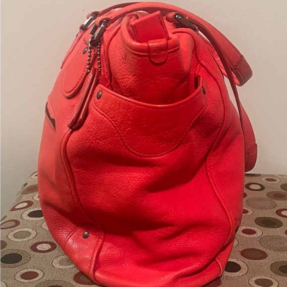 COACH Orange F34039 MICKIE Satchel/Tote W/ Matching Large Zip Around Wallet - Picture 13 of 15